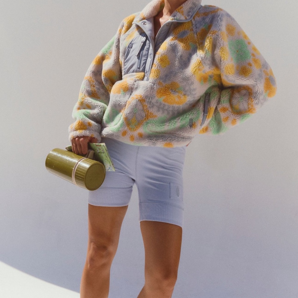 Free People Movement Hit The Slopes Printed Fleece Pullover